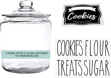 1 Gallon Cookie Jar Countertop| Airtight Glass Storage Jars for Candy, Coffee, Dog Treats| Large Glass Apothecary