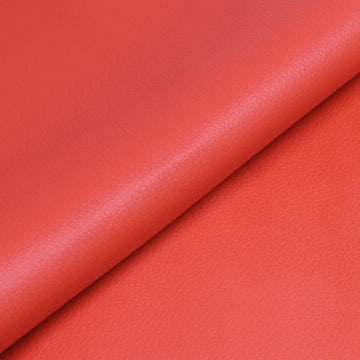 Vinyl Upholstery Fabric, Faux Leather for Chair, Sofa, Boat Repair (Red-Orange, 36inchx54inch)