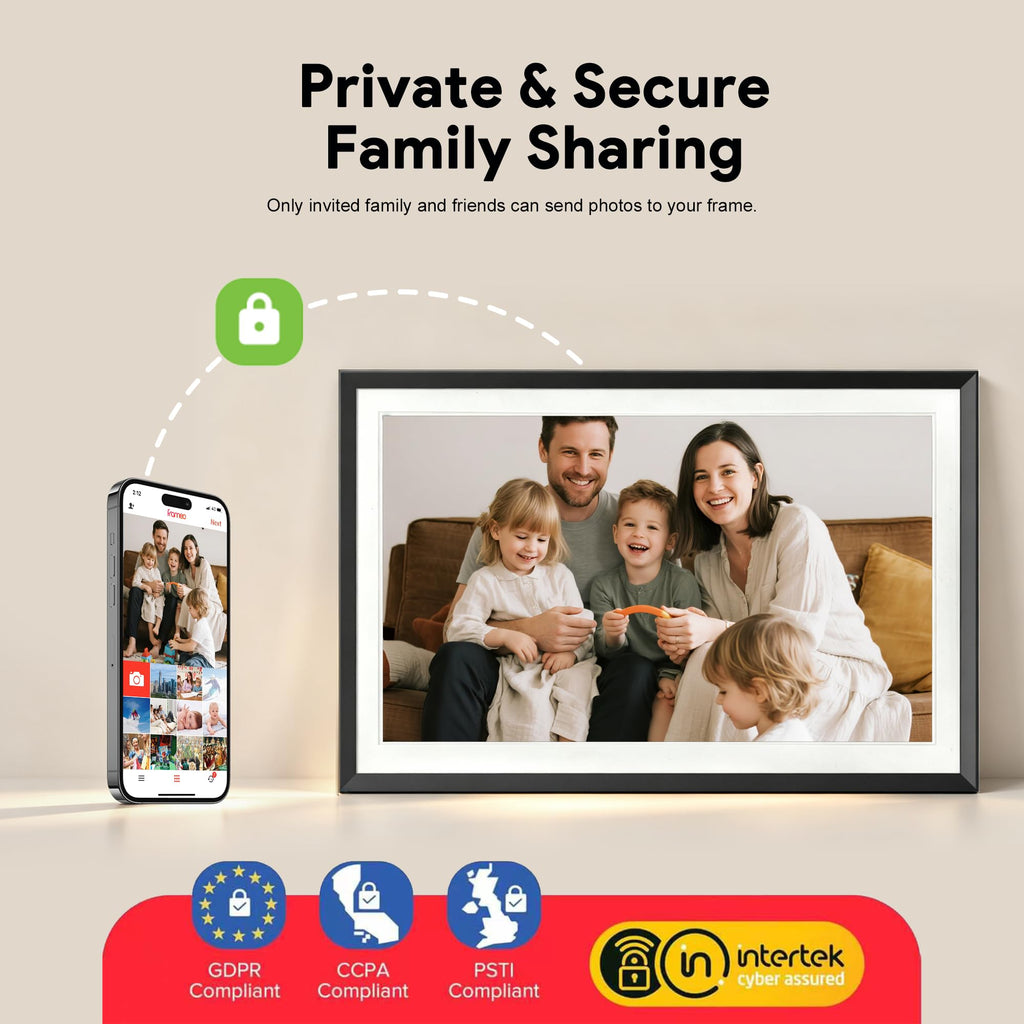 Digital Picture Frame, Frameo 15.6" WiFi Digital Photo Frame Large Display