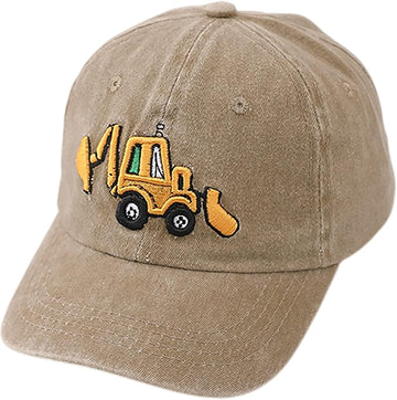 Excavator Toddler Baseball Hat, Embroidery Adjustable Kids Baseball Boys Cap Big Brother Present