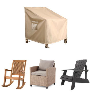 X-Large Heavy Duty Outdoor Chair Covers Waterproof, 43 x 42 x 42 in, Beige