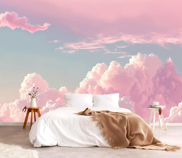 3D Pink Cloud Peel and Stick Wallpaper wall Mural Girl Kid's Room ZY08 L