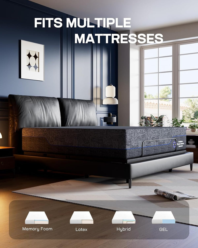 Split King Adjustable Bed Frame Electric Bed Bases with Massage
