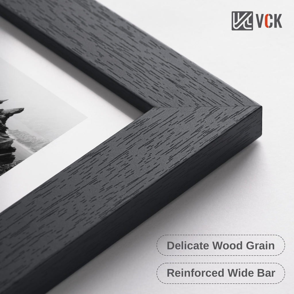 18x24 Frame 3 Pack, Black Solid Wood Concert Poster Frames, Wall Decor