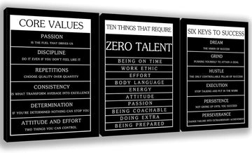 Inspirational Motivational Wall Art Set - Canvas Wall Art Framed Paintings - (36''W x 16''H)