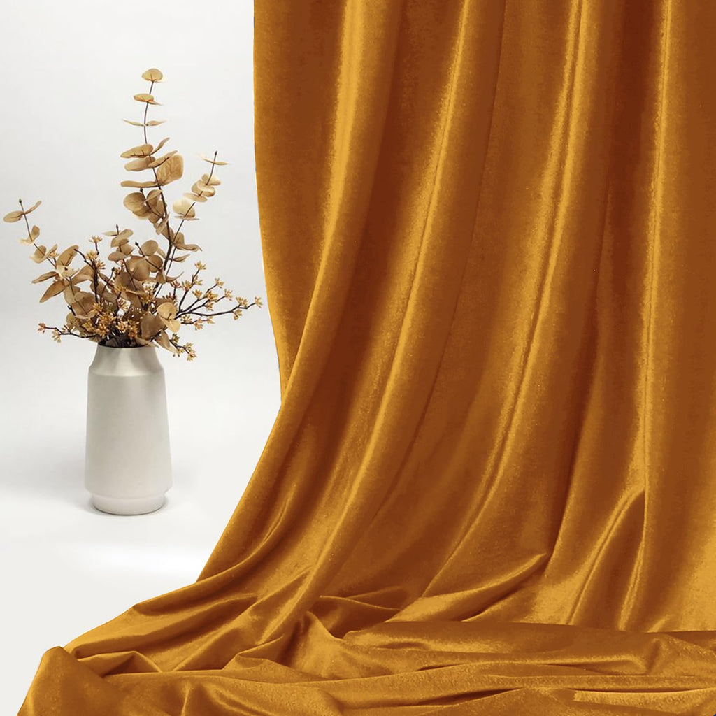 5 Yard Gold Stretch Velvet Fabric 60" Wide for DIY Crafts