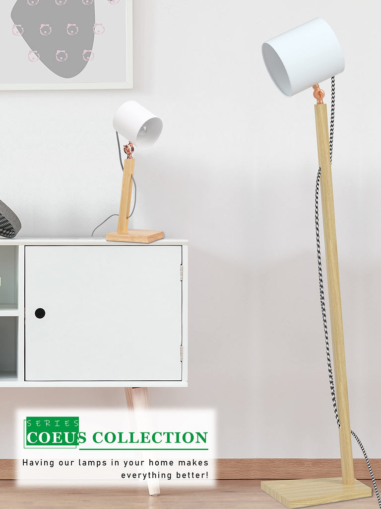 Wood Floor Lamp Standing Reading Light - Crius Series