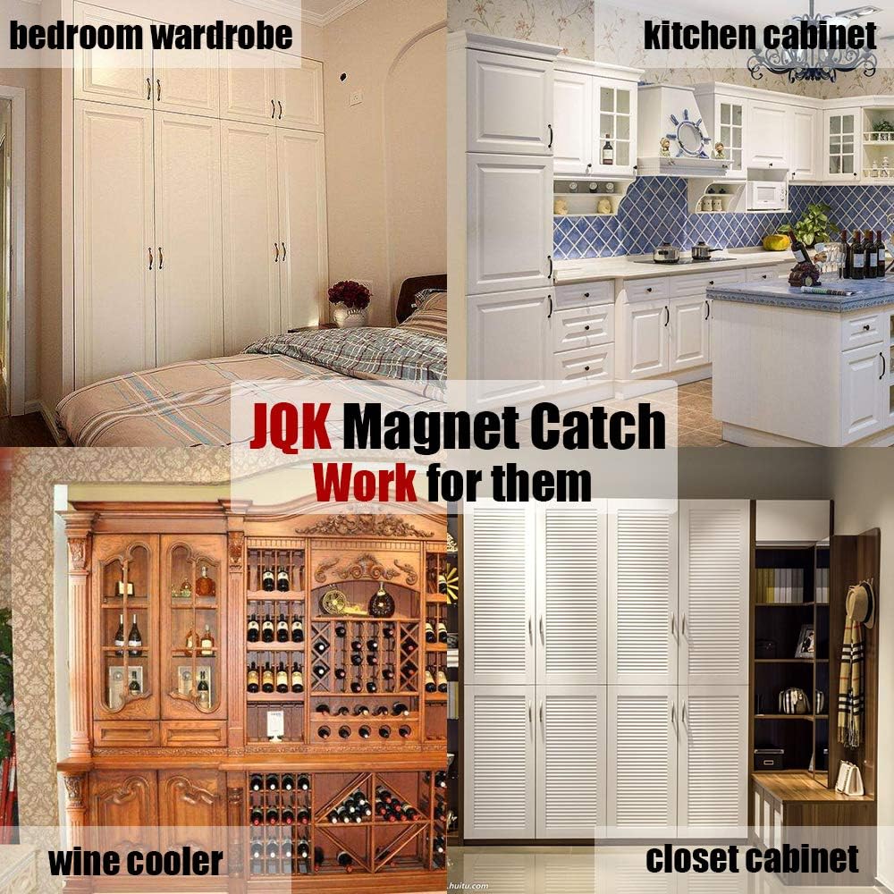 Magnetic Cabinet Door Catch, Stainless Steel Closet Catches with Strong Magnetic, 1.2mm Thickness Furniture Latch 30