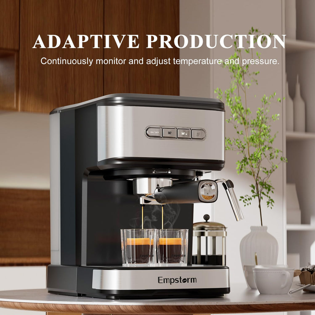 20 Bar Espresso Machine Stainless Steel Cappuccino Machines