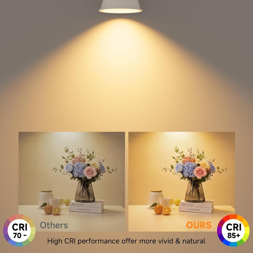 MR16 LED Bulbs 50W Halogen Equivalent, GU5.3, Soft Warm White 2700K, Low Voltage 12V, 450LM Landscape Spotlight Bulb