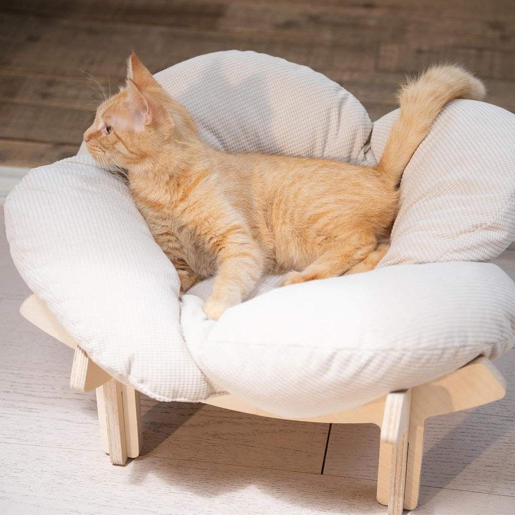 Elevated Cat Bed for Indoor Cats Couch Sofa Flower