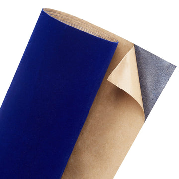 15.8" x 78" Self Adhesive Velvet Flocking Sheet Dark Blue Soft Velvet Drawer Liner for Valentine's Day Jewelry Drawer