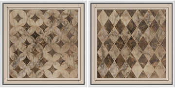 Framed Canvas Print Wall Art Set Dark Marble Geometric Luxe Patterned Stone Illustrations Modern Art Minimal