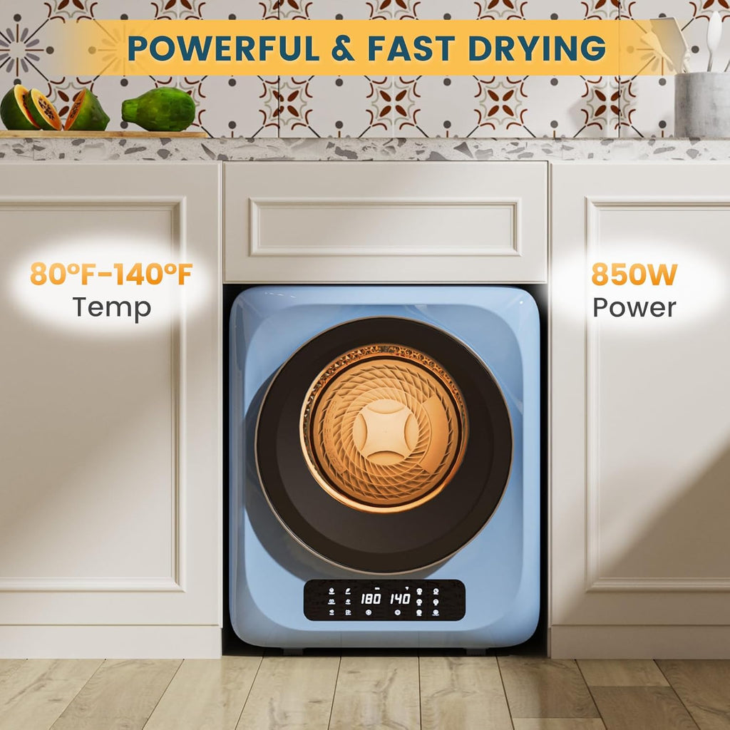 12Lbs Portable Clothes Dryer, 850W Compact Laundry Dryer with Boot Dryer, 6 Drying Modes, Electric Dryer with LED