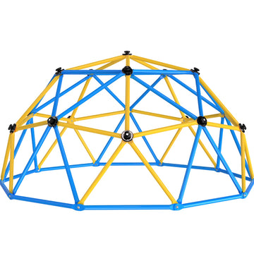 Upgraded Outdoor Geometric Dome Climber, 3D Assembly Video, Suitable for 1-6 Kids Climbing Frame (Blue, 9FT)