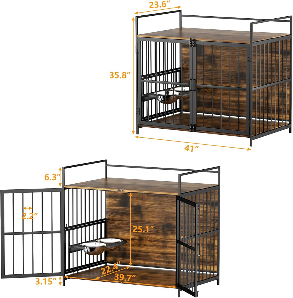 41 Inch Dog Crate Furniture, Indoor Kennel End Table