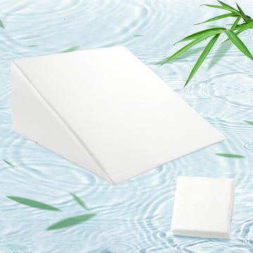 Bed Wedge Pillow Cover with Zipper, 100% Viscose Made from Bamboo, Soft, Cooling, Breathable Wedge Pillowcase
