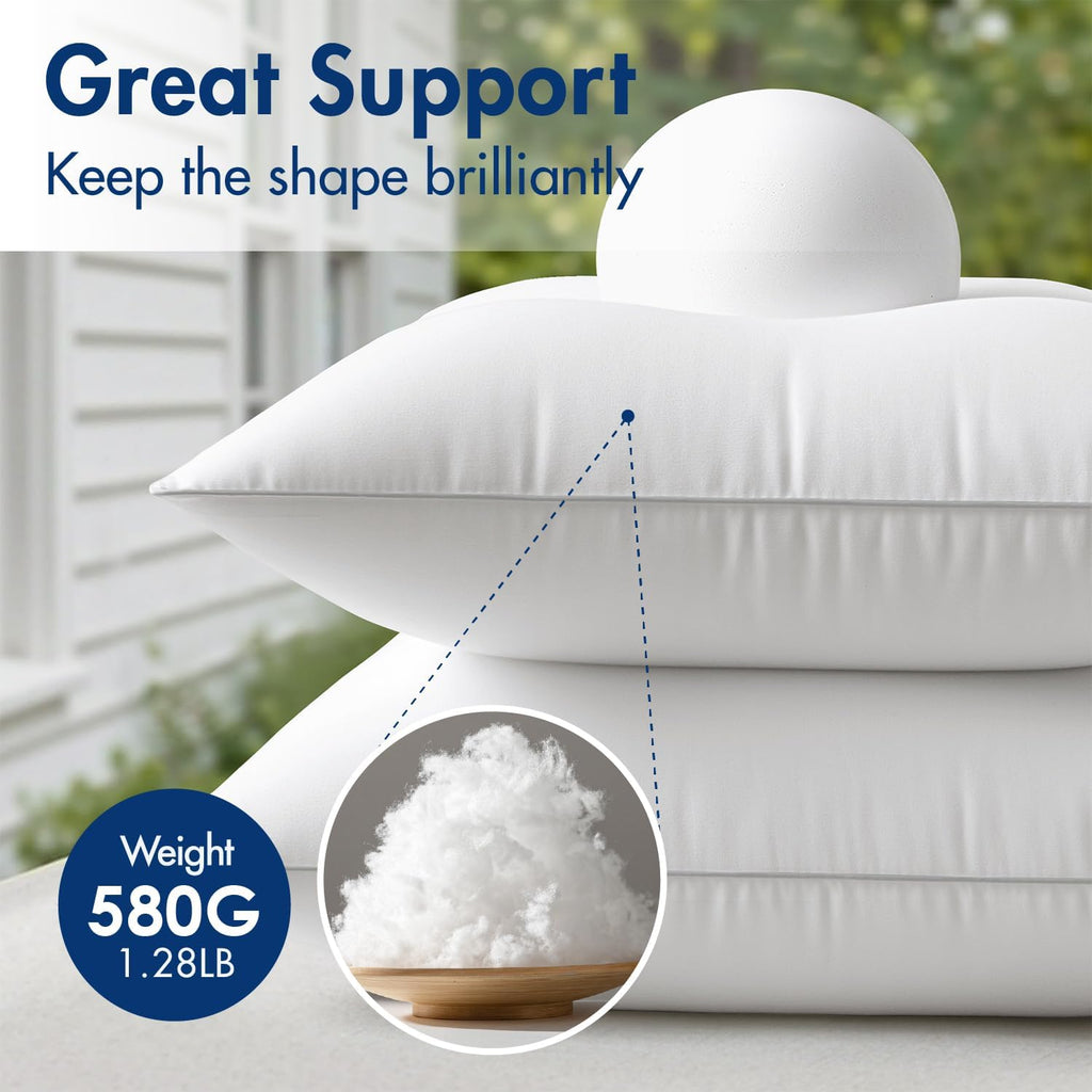 18x18 Outdoor Square Pillow Inserts Sofa Garden - Set of 2