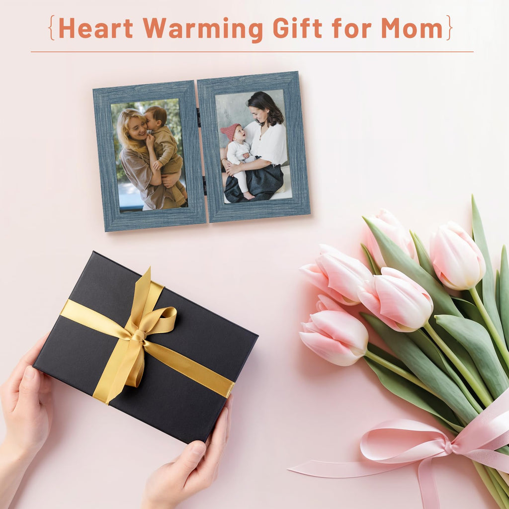 4x6 Double Picture Frame Blue, 1 Pack