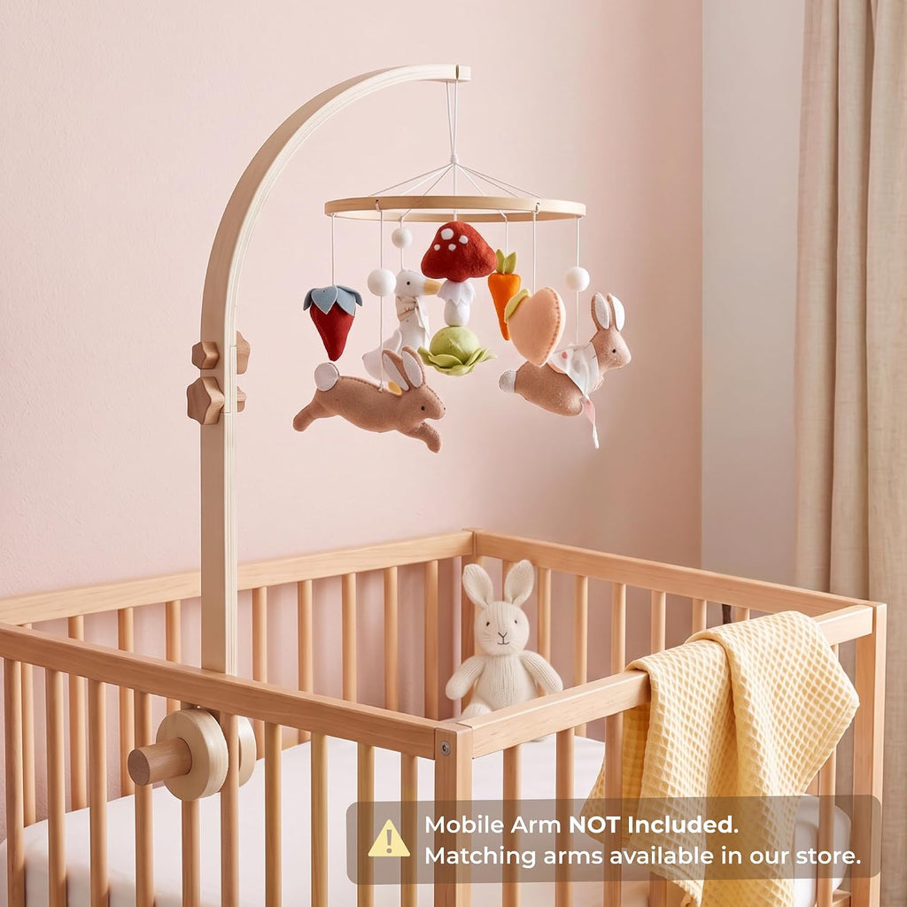 Baby Crib Mobile Mushroom Bunny Goose Nursery Decor