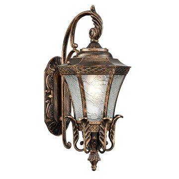 Waterproof Retro Brass 20.87" H Outdoor Wall Light with Glass