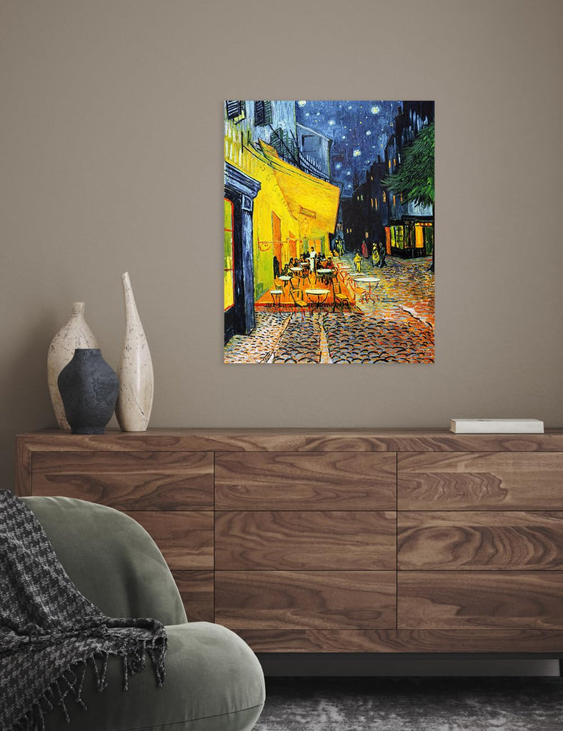 Van Gogh Cafe Terrace at Night Canvas Wall Art, 20x16 in