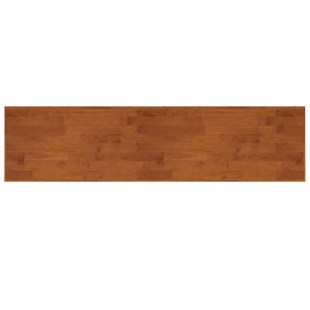 Draper 72" Wide Solid Wood TV Stand in Teak Brown