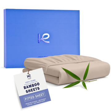 Viscose Bamboo Fitted Sheet Twin Size, 100% Organic Cooling Sheets Fitted ONLY Viscose Bamboo Sheets Twin Size Bed