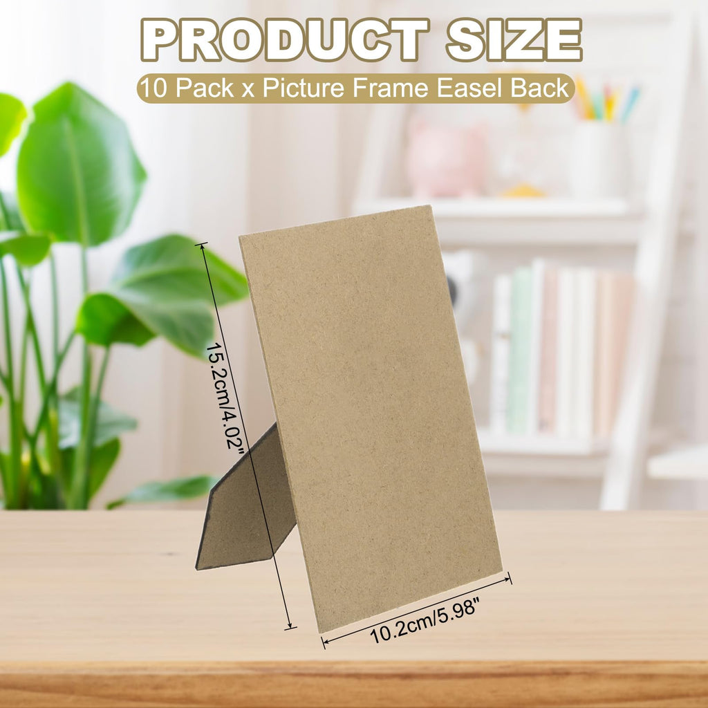 10 Pack Easel Back for Picture Frame, 4 x 6 Inch Replacement Picture Frame Easel Back DIY Photo Board for Photo