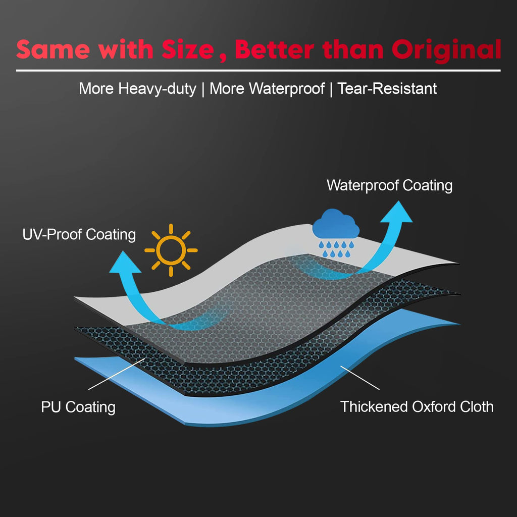 Fire Pit Cover Rectangular 48 Inch - Outdoor Fire Table Cover Rectangle Heavy Duty & Waterproof, 600D Patio Propane
