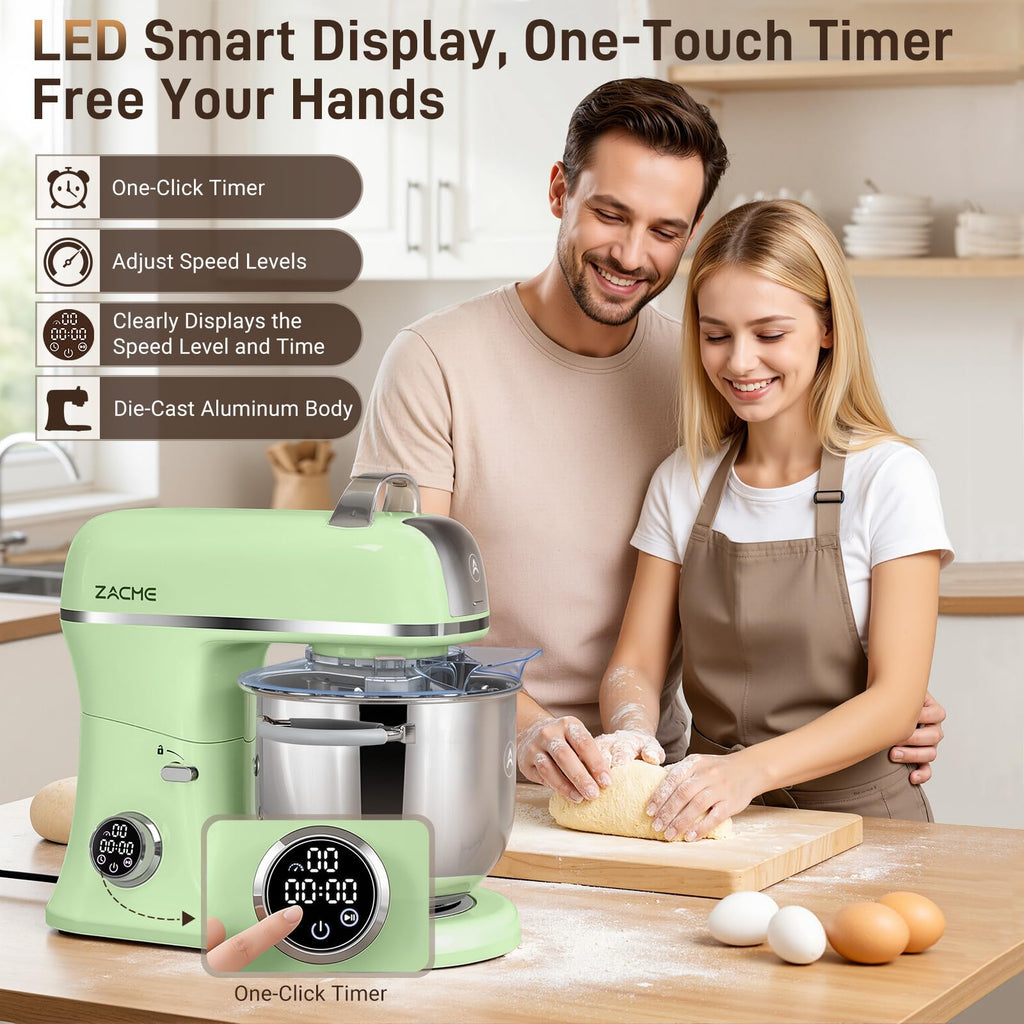 7 Quart Stand Mixer Aluminum Die Casting, 650W 12 Speed Tilt-Head Kitchen Electric Stand Mixer, Household Food Mixer