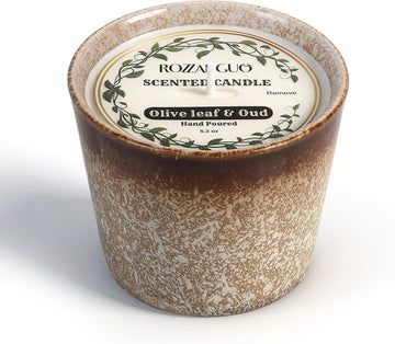 Luxury Textured Ceramic Jar Scented Candle | Non Toxic 100% Natural Coconut & Soy Wax Blend Cotton Wick | 5.2oz