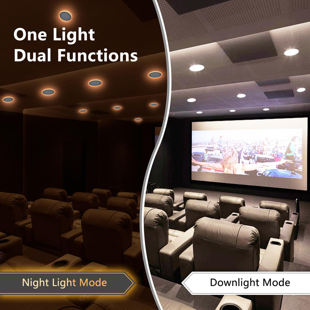 24 Pack 8 Inch LED Recessed Lighting with Night Light