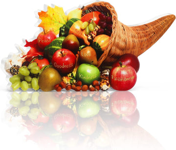 Thanksgiving Cornucopia Centerpiece Fall Table Decor with Fruits