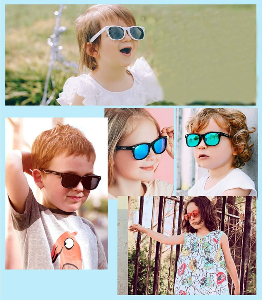 Kids Sunglasses Flexible Polarized Toddler Sunglasses for Girls Boys to 9