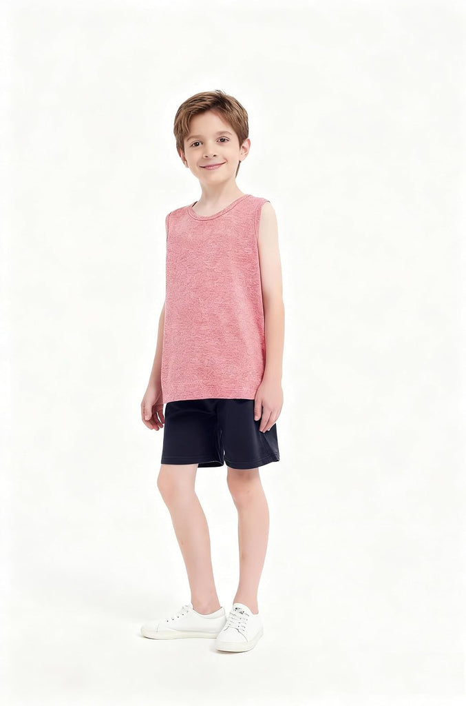 Pack Cotton Boys Shorts French Terry Kids Shorts with Drawstring