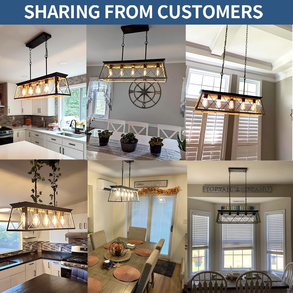 Dining Room Light Fixture, Farmhouse Chandeliers Island