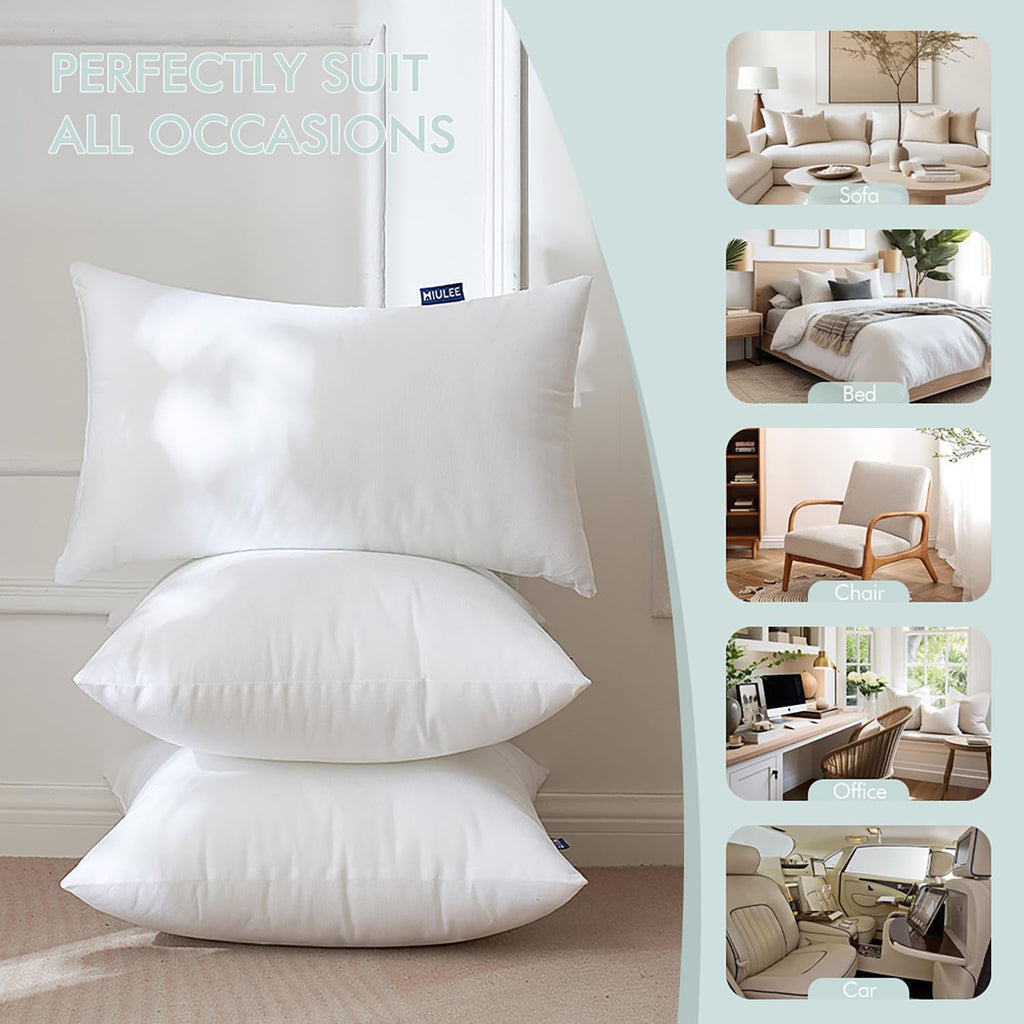Pillow Insert 18x18 Inch, Decorative Throw Pillow Inserts - Set of 2