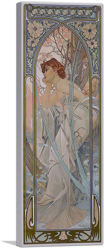 Evening Reverie - Reverie Du Soir 1899 Canvas Art Print Stretched Framed Painting Picture Poster Giclee Wall Decor by