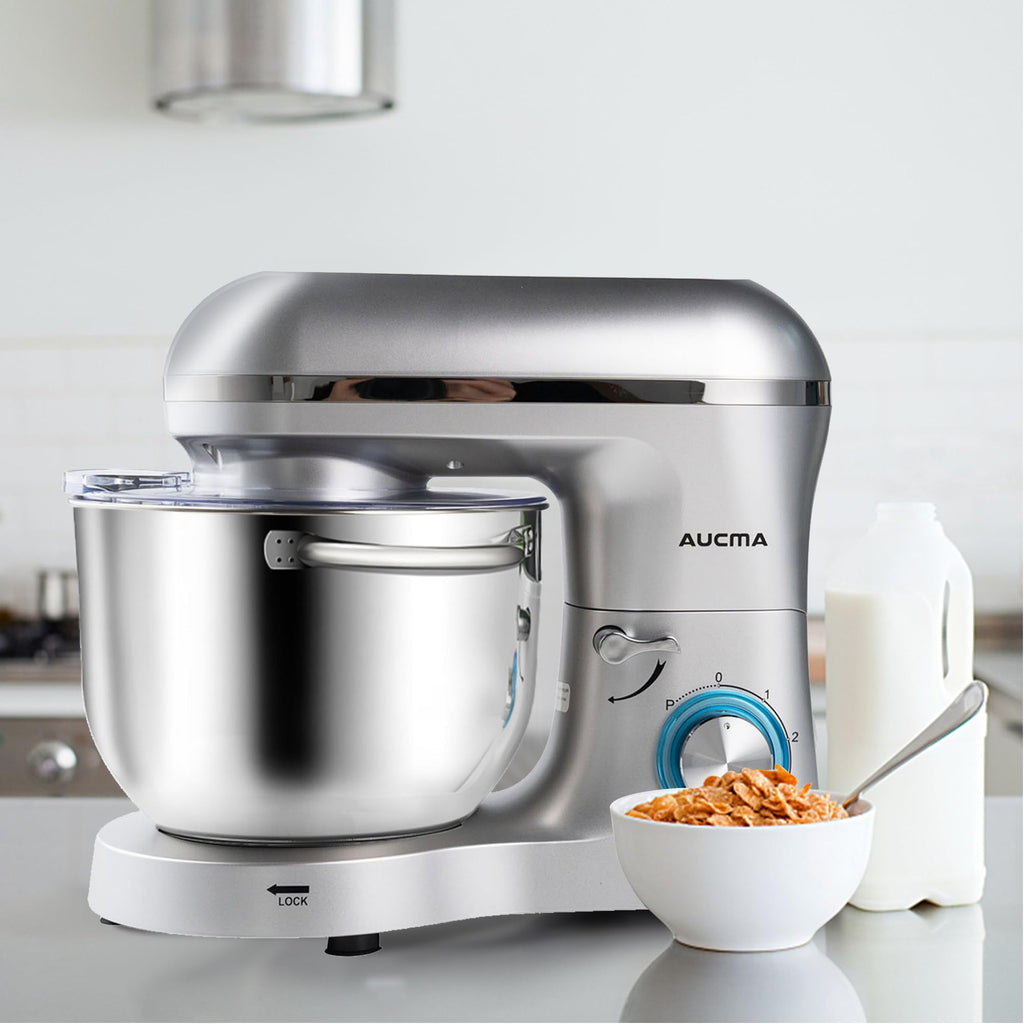 Stand Mixer,6.5-QT 660W 6-Speed Tilt-Head Food Mixer, Kitchen Electric Mixer with Dough Hook, Wire Whip & Beater