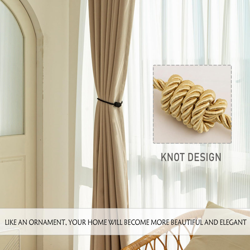 Curtain Tiebacks Magnetic Decorative Rope Tie Backs Holdbacks
