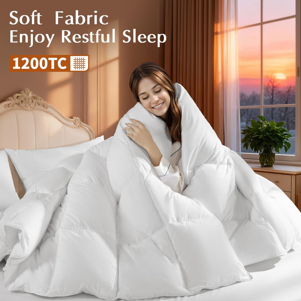 75% Canadian Luxury Goose Down Comforter Duvet Insert Oversized King Size