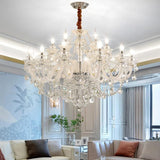 Luxury K9 Crystal Chandelier,18 Light,Contemporary Clear Crystal Ceiling Chandelier Lighting _Luxurious Modern Pendant Light Lamp Fixture E12 Base for Dinning Living Room (18 Lights) A110-B0B9L5K8J4