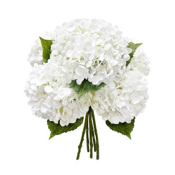 21In White Artificial with Stems 5 Pcs