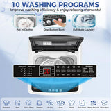 Portable Washing Machine, 20Lbs Capacity Full-Automatic Portable Washer, 2.8Cu.ft Washer and Dryer Combo with 10