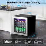 Mini Refrigerator Cooler 36L Beverage Fridge for 12 Bottle 50 Can,1.3 Cu.Ft Drin