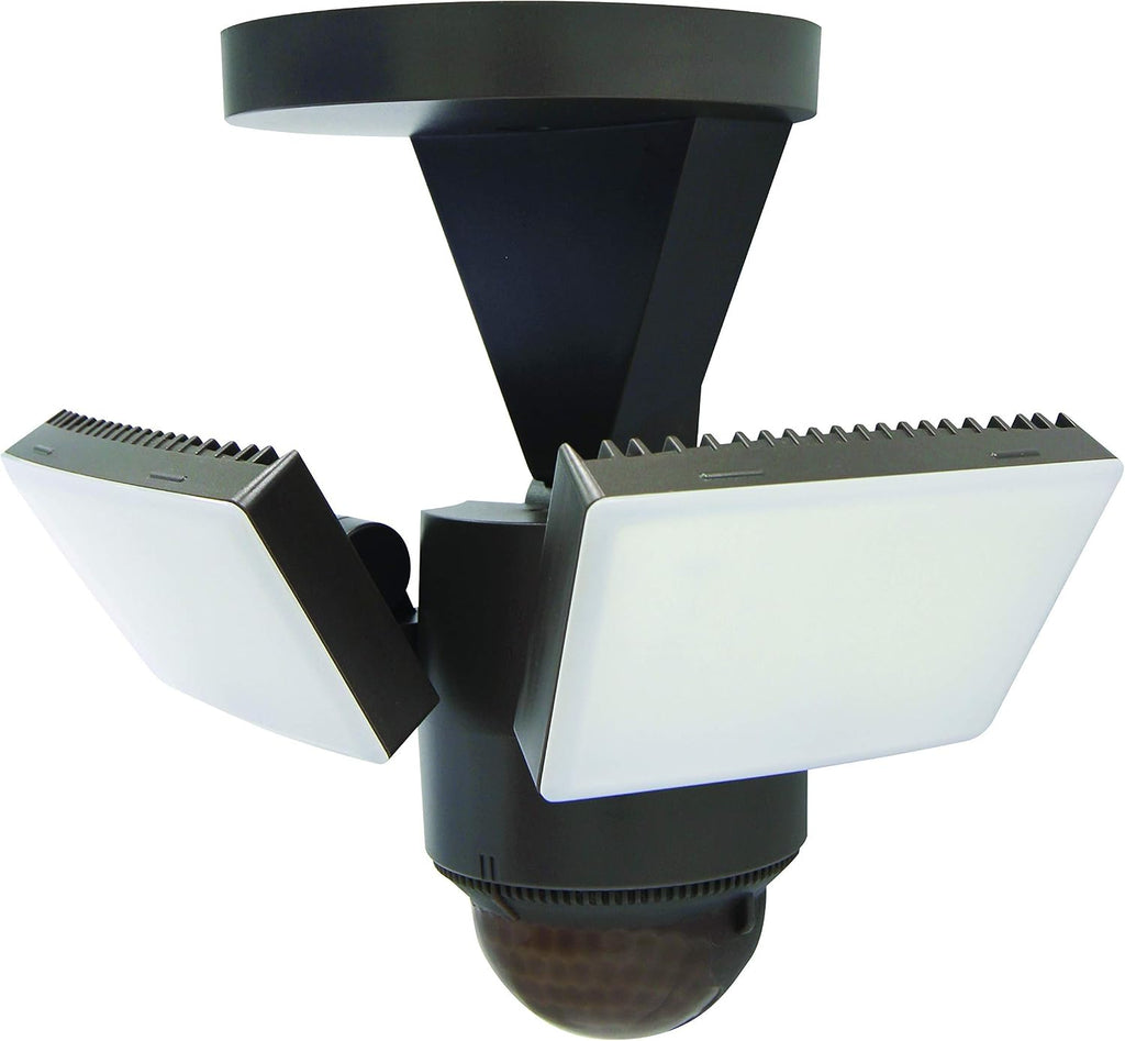 LED Outdoor Motion Sensor Security Floodlight - 1100 Lumens, 180° Detection, Weatherproof Design, Versatile Eave or