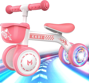 Baby Balance Bike Ride on Toys for 1 2 Year Old, Pink Toddler Bike, First Birthday Gifts for 1 2 Year Old Girls, Baby