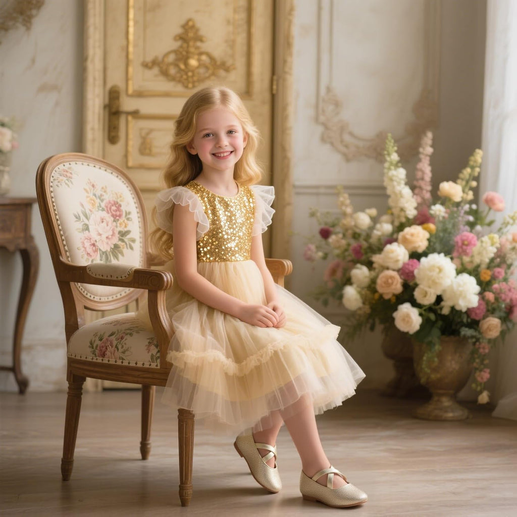 Toddler Little Flower Girls Dress Shoes Princess Mary Jane Flats