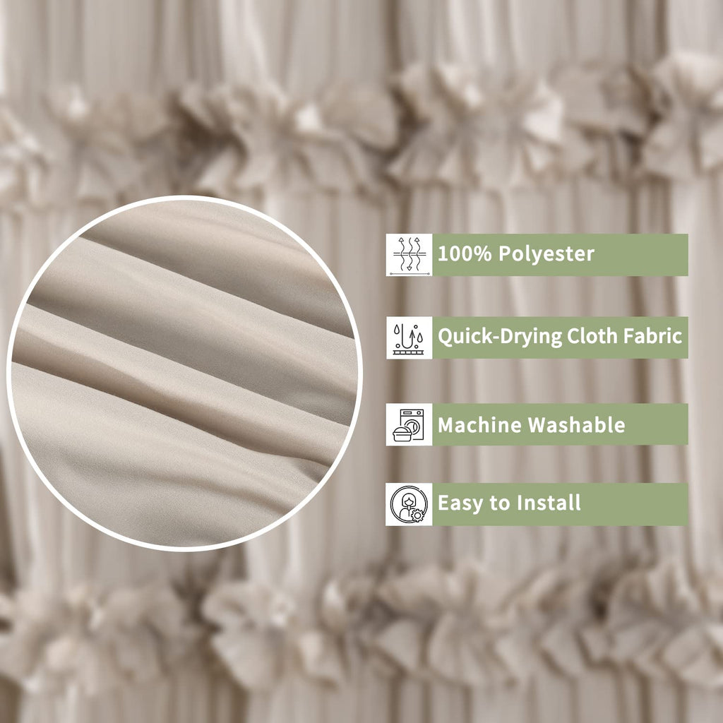 Camel Ruffle 72" W x 72" H